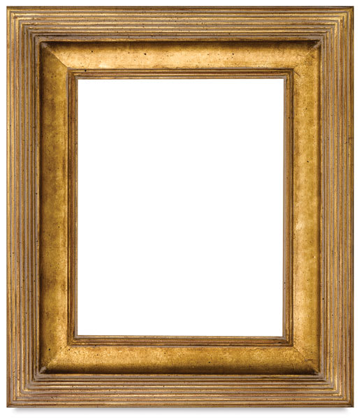 Open in modal - Museo Wood Frame - Front view of Gold Frame with Gold Trim