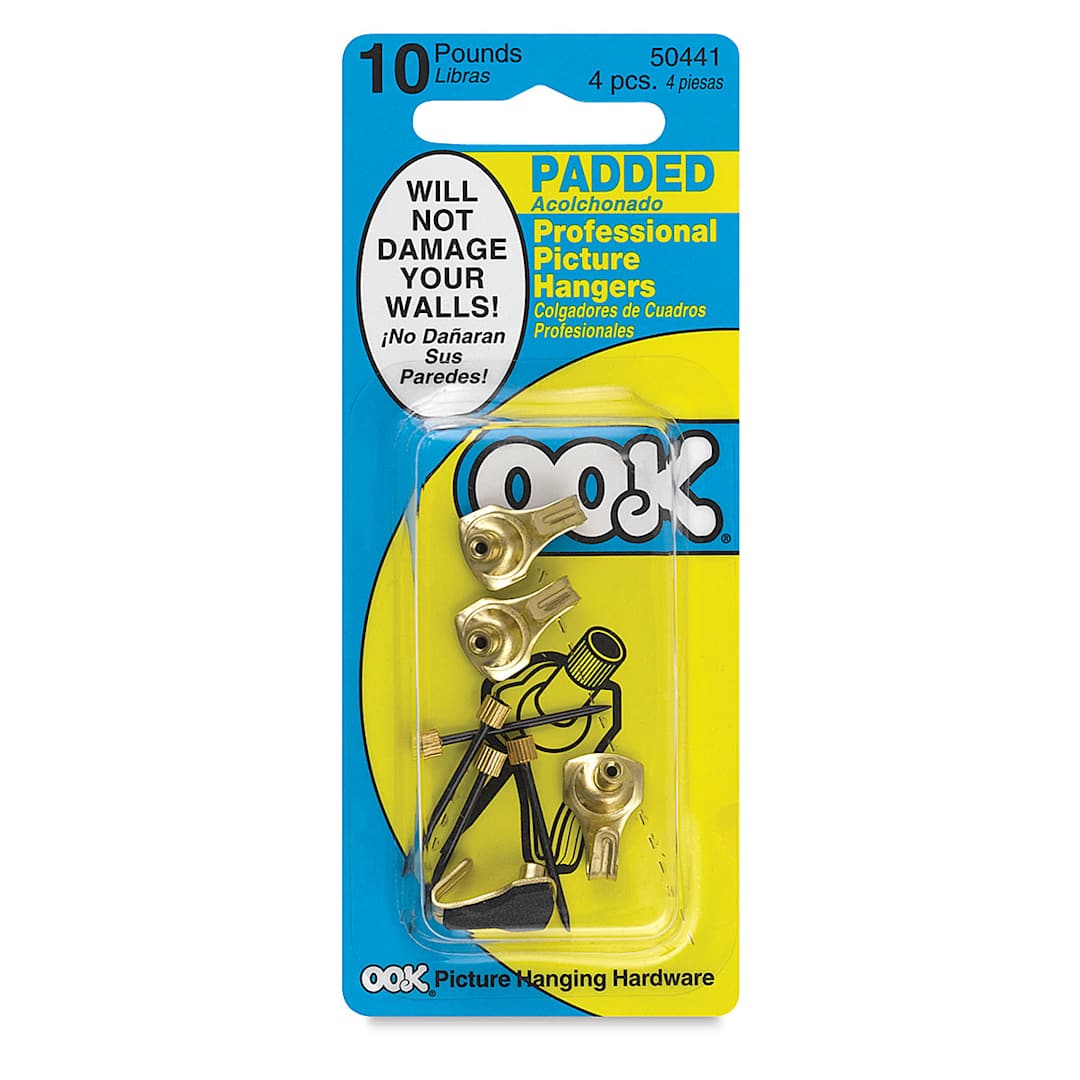 Open in modal - OOK Padded Hanger Pack - 10 lb Capacity, Pkg of 4
