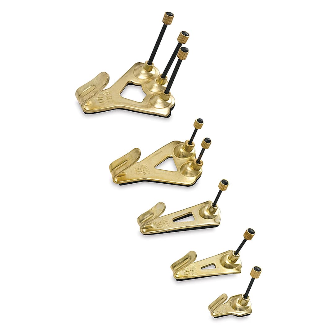 Open in modal - Ook Padded Pro Picture Hangers - Several sizes of Picture hangers shown