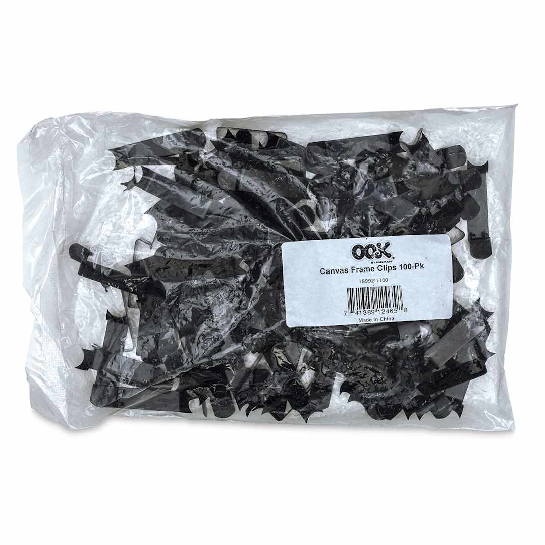 Open in modal - Ook Canvas to Frame Clips - Top view of bag of 100 clips
