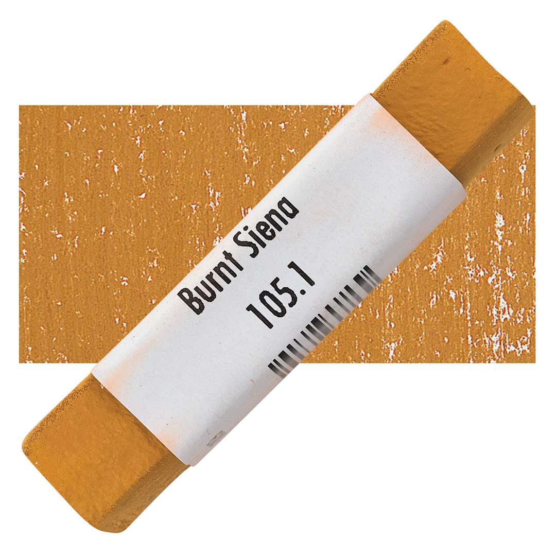 Open in modal - Great American Handmade Pastel - Burnt Sienna 1, 105.1 pastel and swatch