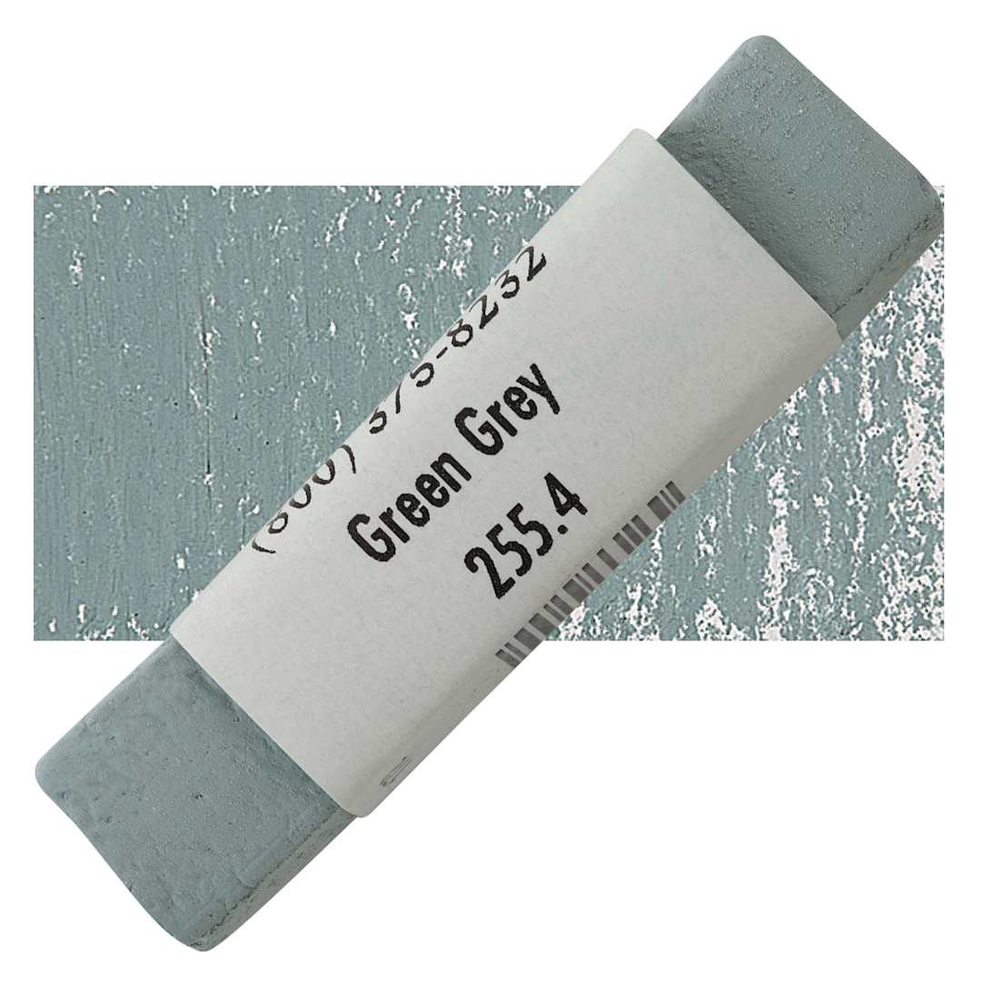 Open in modal - Great American Handmade Pastel - Green Gray 4, 255.4 pastel and swatch