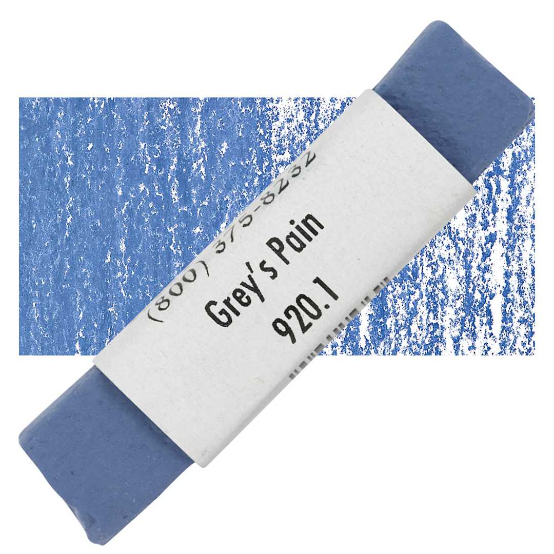 Open in modal - Great American Handmade Pastel - Grey's Pain 1, 920.1 pastel and swatch