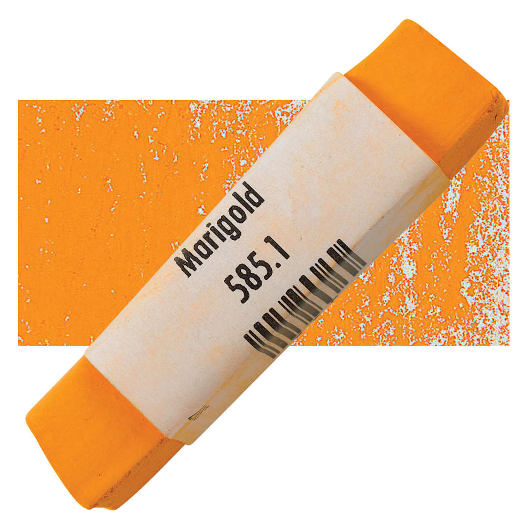 Open in modal - Great American Handmade Pastel - Marigold 1, 585.1 pastel and swatch