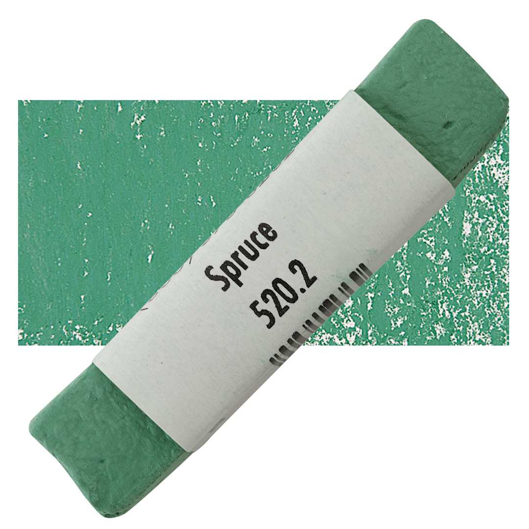 Open in modal - Great American Handmade Pastel - Spruce 2, 520.2 pastel and swatch