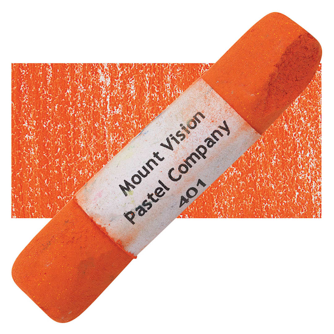 Open in modal - Mount Vision Handmade Pastel - Reddish Orange 401 pastel and swatch