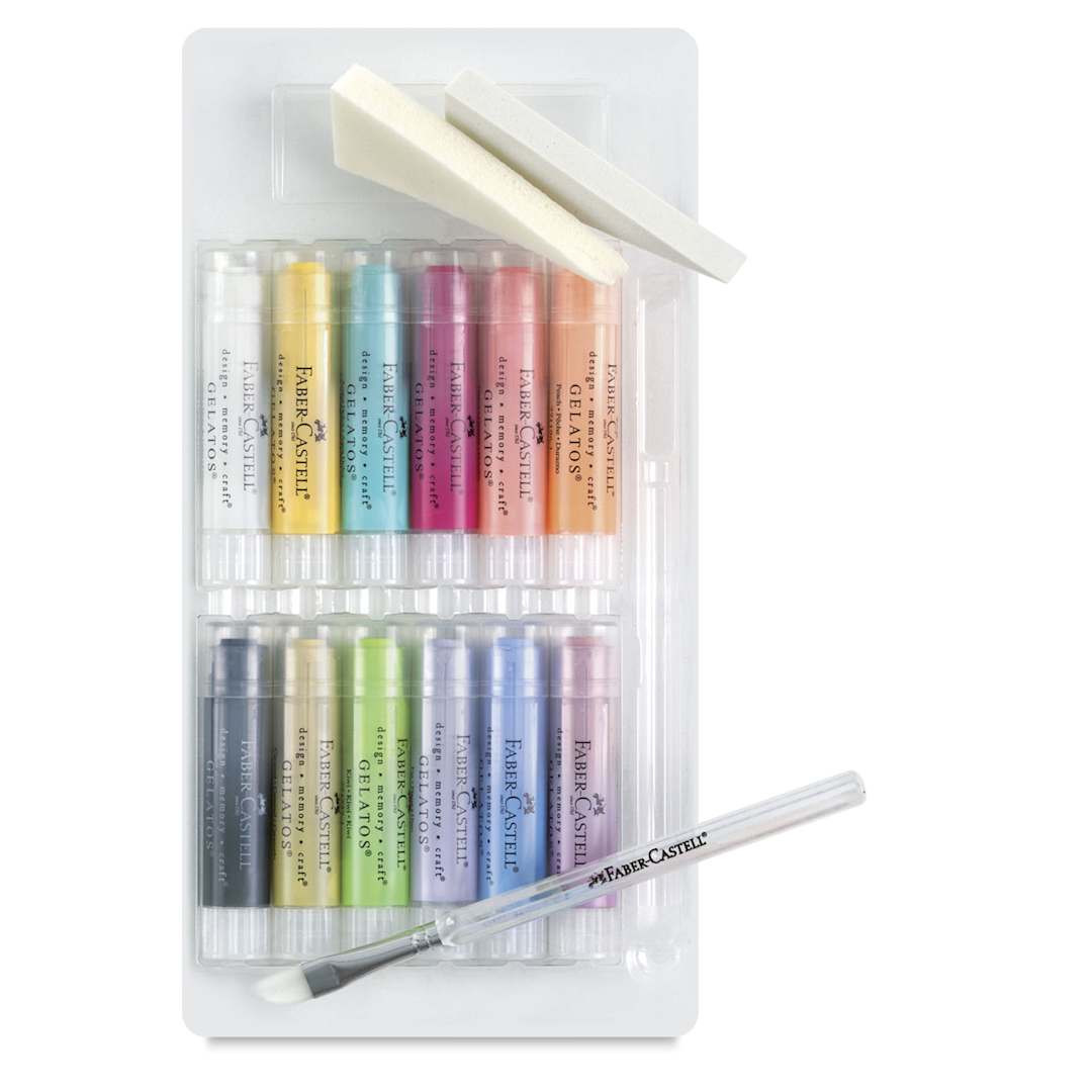 Open in modal - Faber-Castell Gelatos Sets - Front of 15 pc Pastels Assortment Set