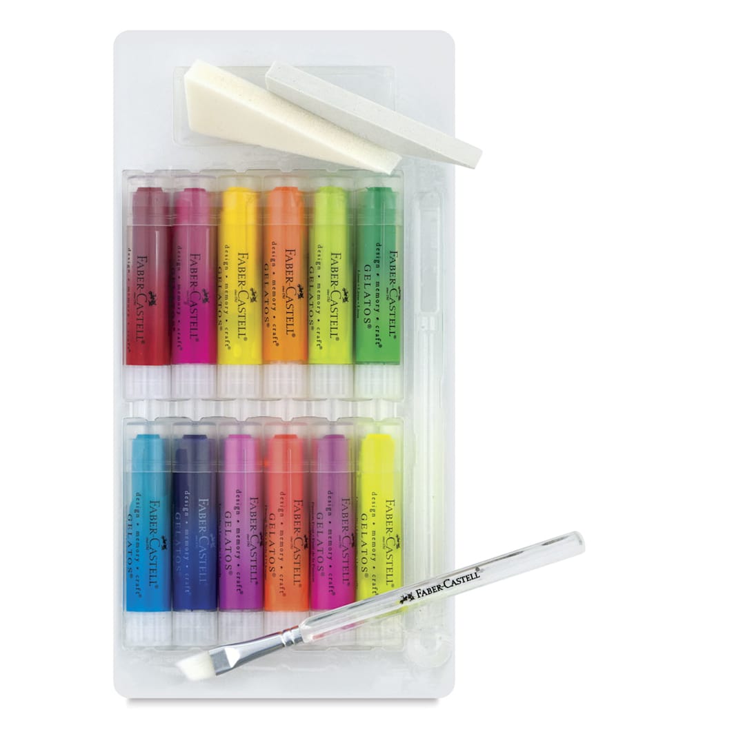 Open in modal - Faber-Castell Gelatos Sets - Front of 15 pc Bright Assortment Set
