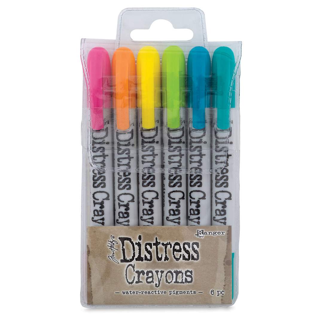 Open in modal - Ranger Tim Holtz Distress Crayons - Front of package of Set of 6 Bright Crayons