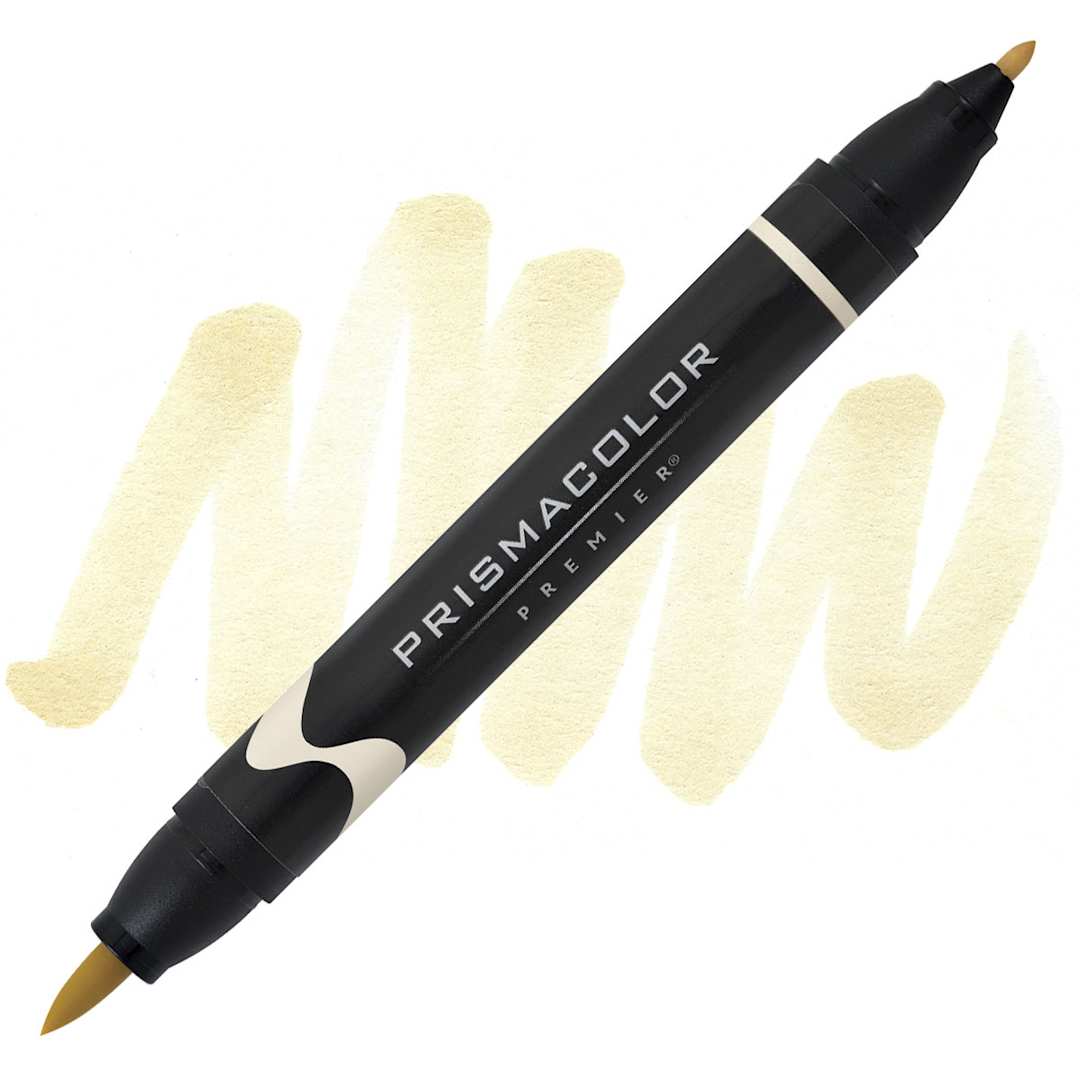 Open in modal - Prismacolor Premier Dual-Ended Brush Tip Marker - Blond Wood (marker and swatch)