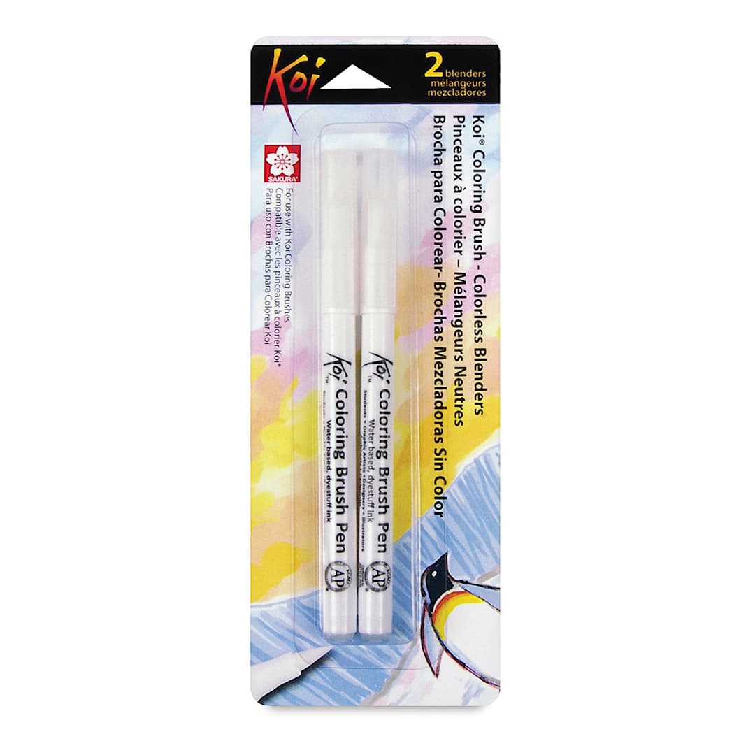 Open in modal - Sakura Koi Coloring Brush Pens, White - Set of 2