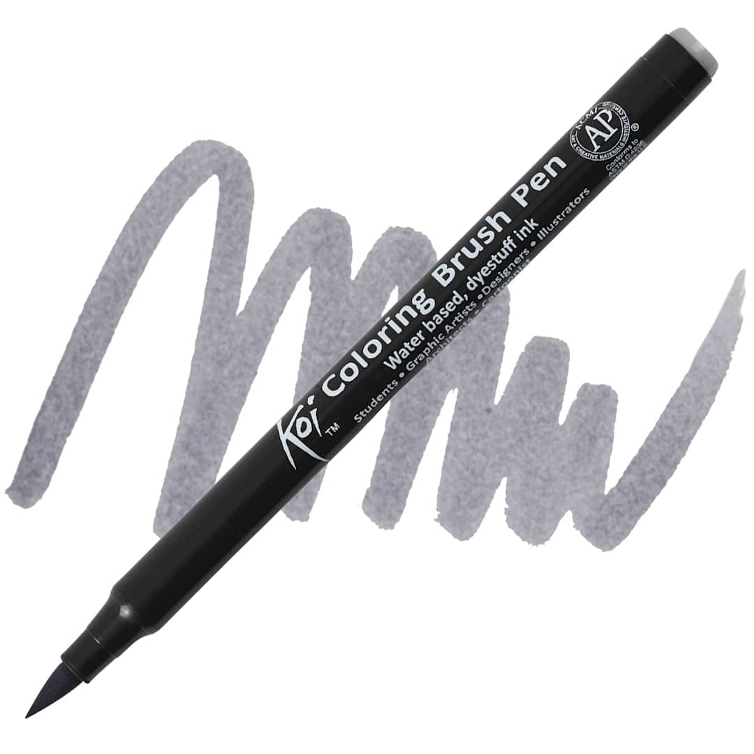 Open in modal - Sakura Koi Coloring Brush Pen - Cool Gray pen and swatch