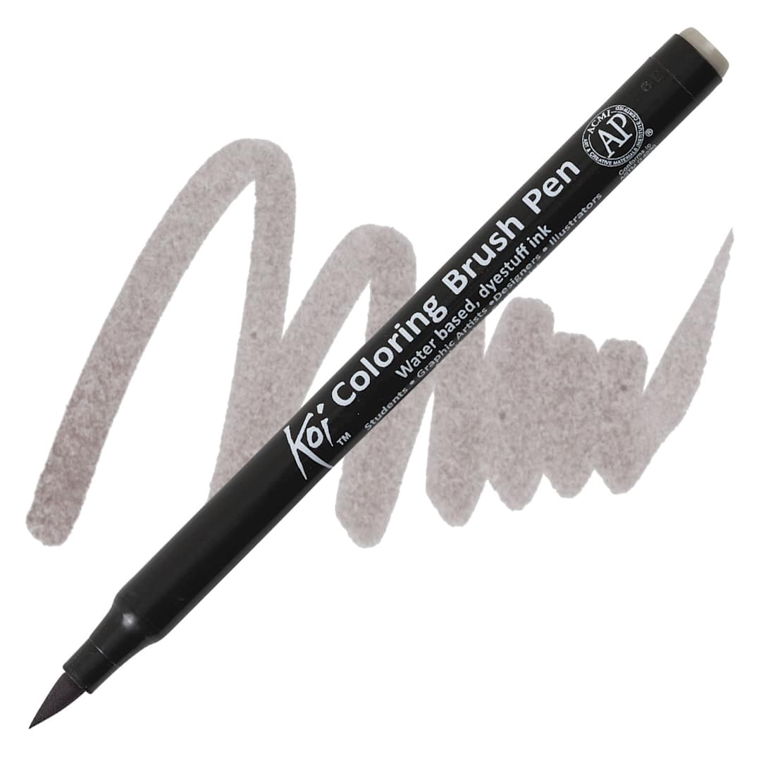 Open in modal - Sakura Koi Coloring Brush Pen - Warm Gray pen and swatch