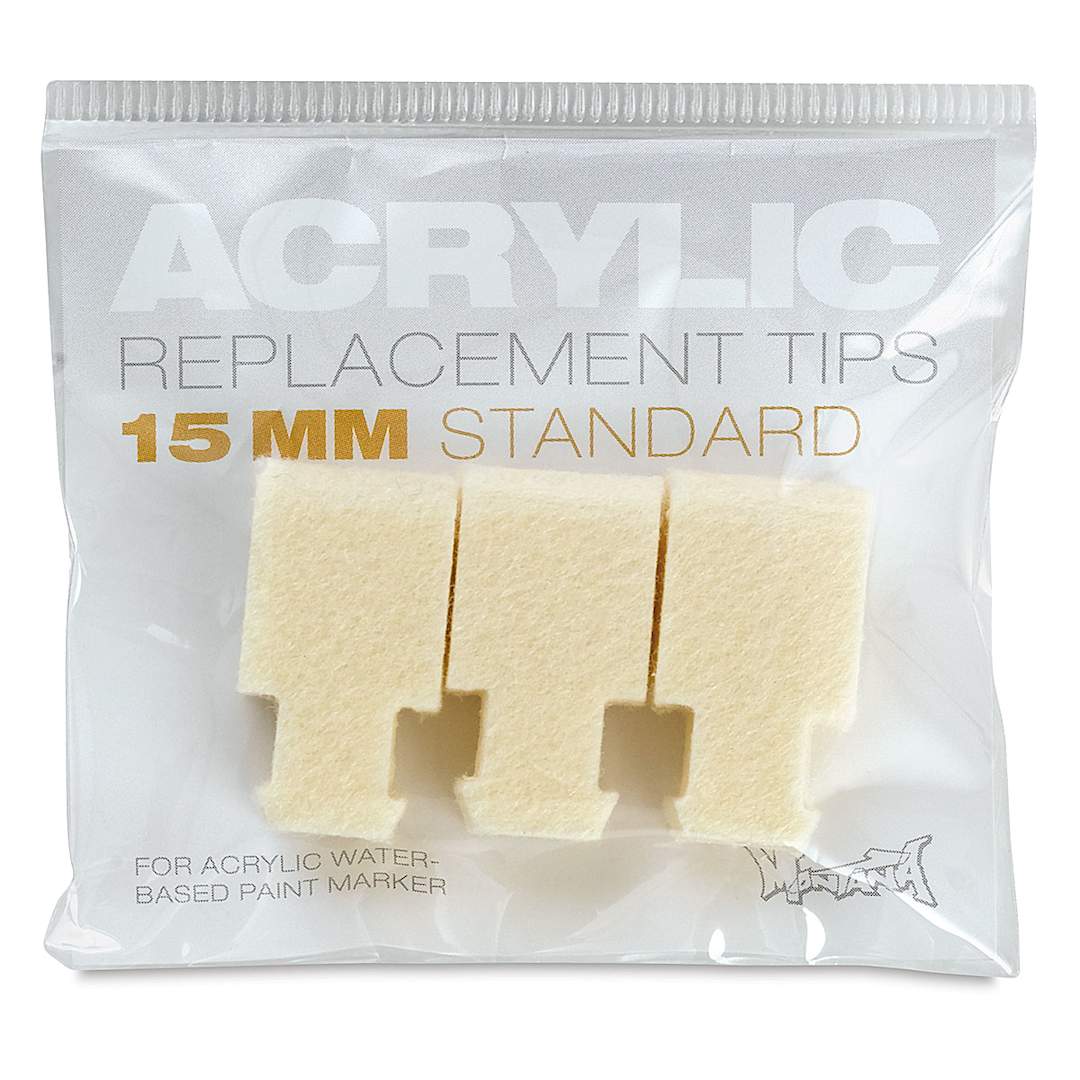 Open in modal - Montana Acrylic Marker Replacement Nib - 15 mm Tip, Pkg of 3 (in packaging)