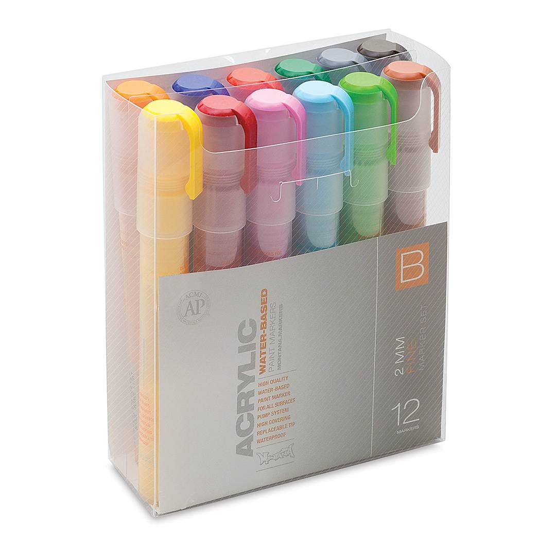 Open in modal - Montana Acrylic Markers - Set of 12, Set B, Fine Point