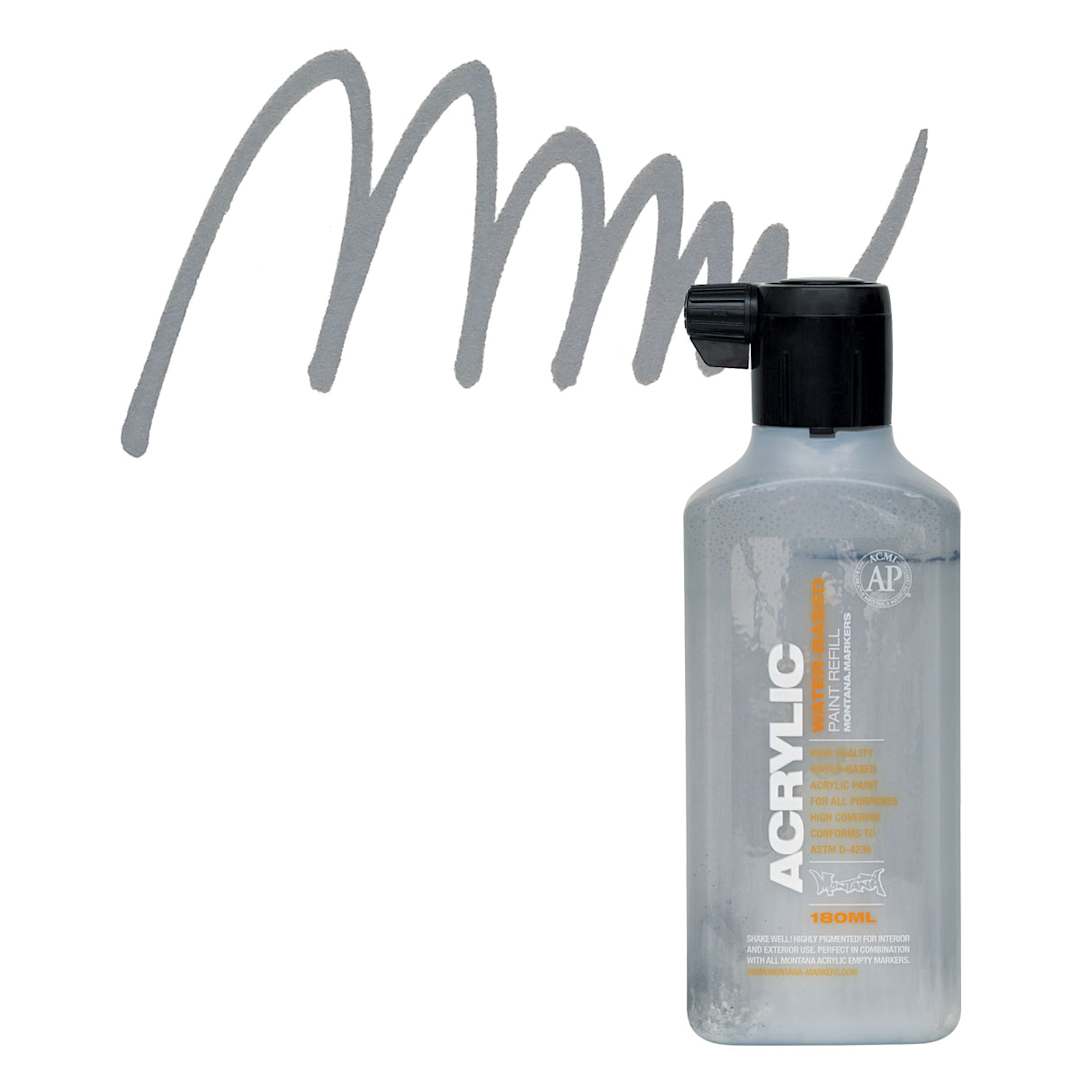 Open in modal - Montana Acrylic Marker Refill - 180 ml, Iron Curtain, Refill and swatch