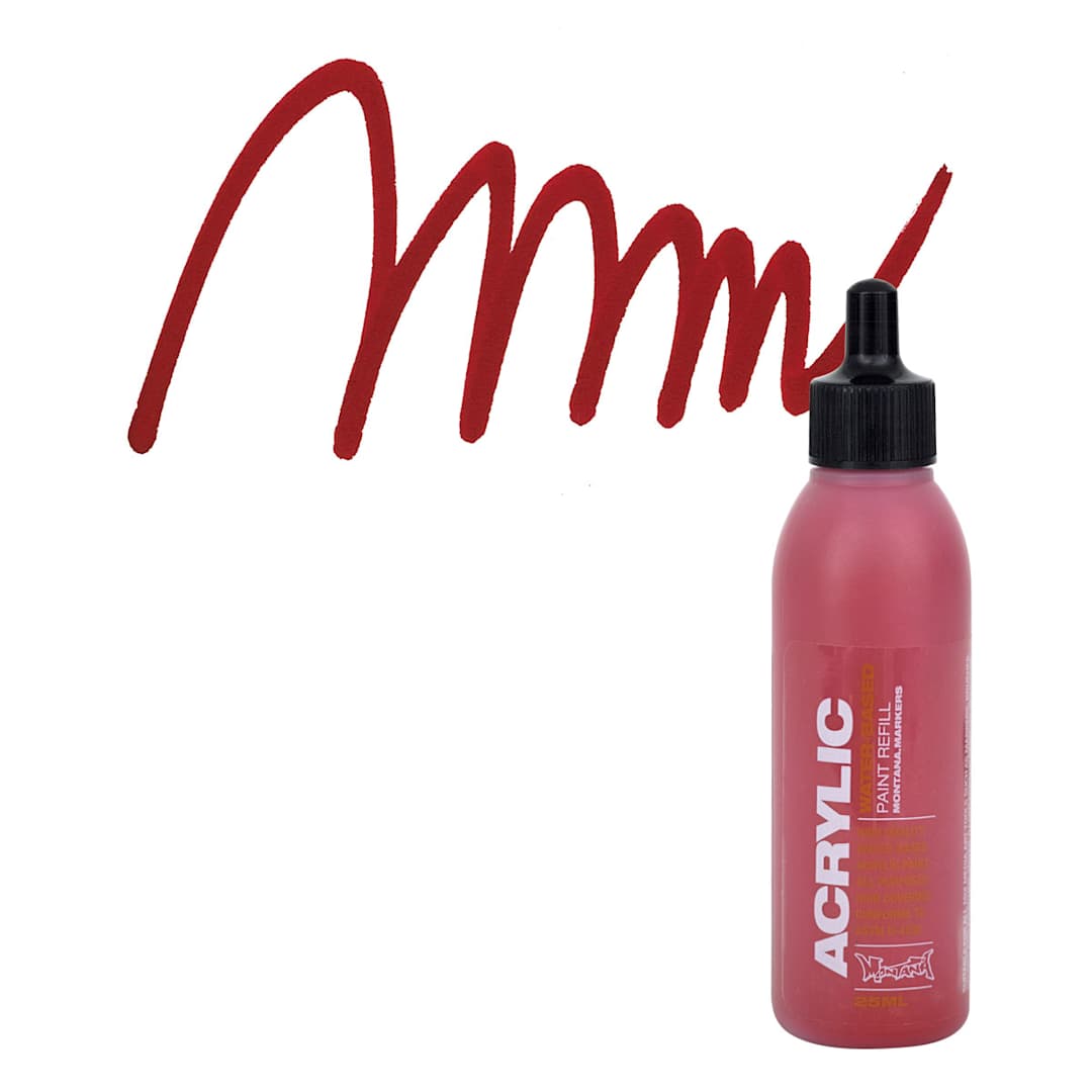 Open in modal - Montana Acrylic Marker Refill - 25 ml, Royal Red, Refill and swatch