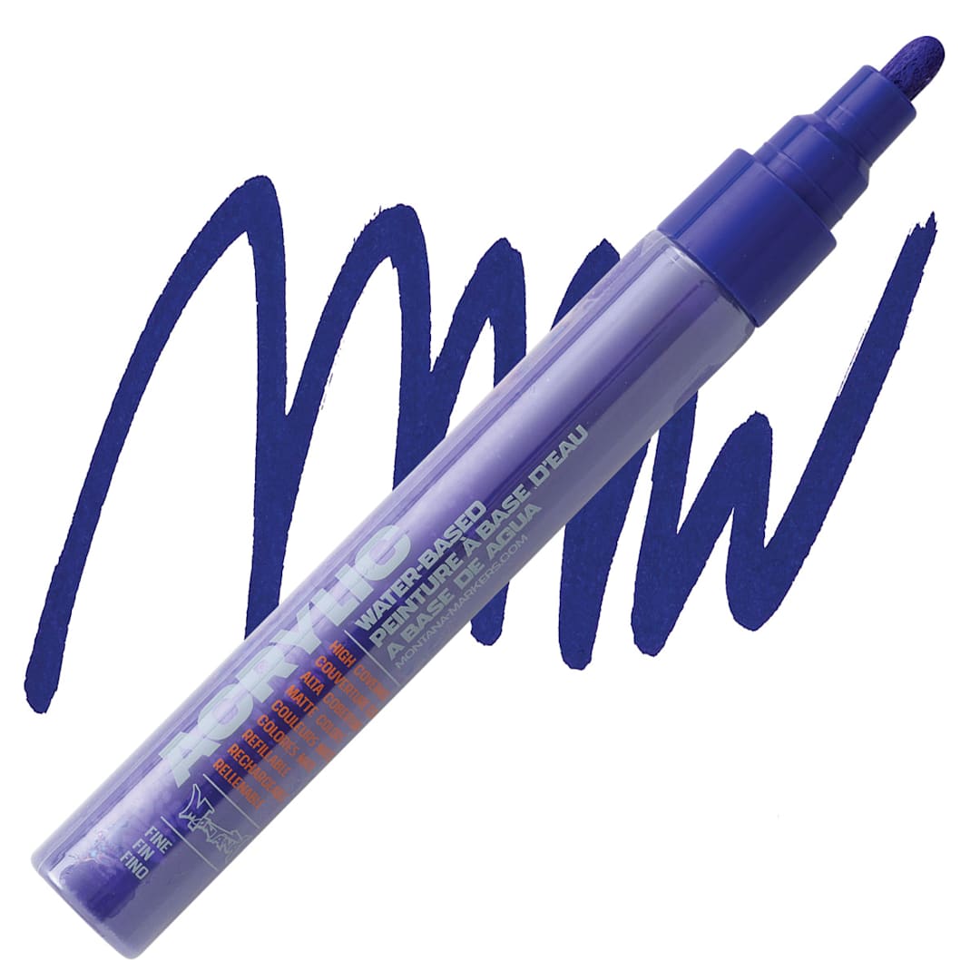 Open in modal - Montana Acrylic Marker - 2 mm Tip, Shock Lilac marker and swatch