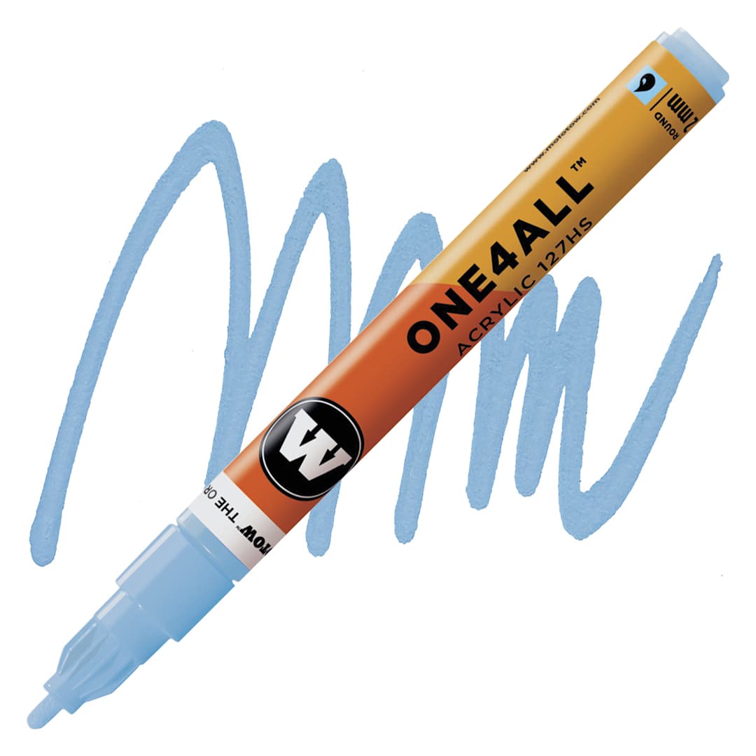 Open in modal - Molotow One4All Acrylic Marker - 2 mm Tip, Ceramic Light Pastel, Bullet Tip marker and swatch