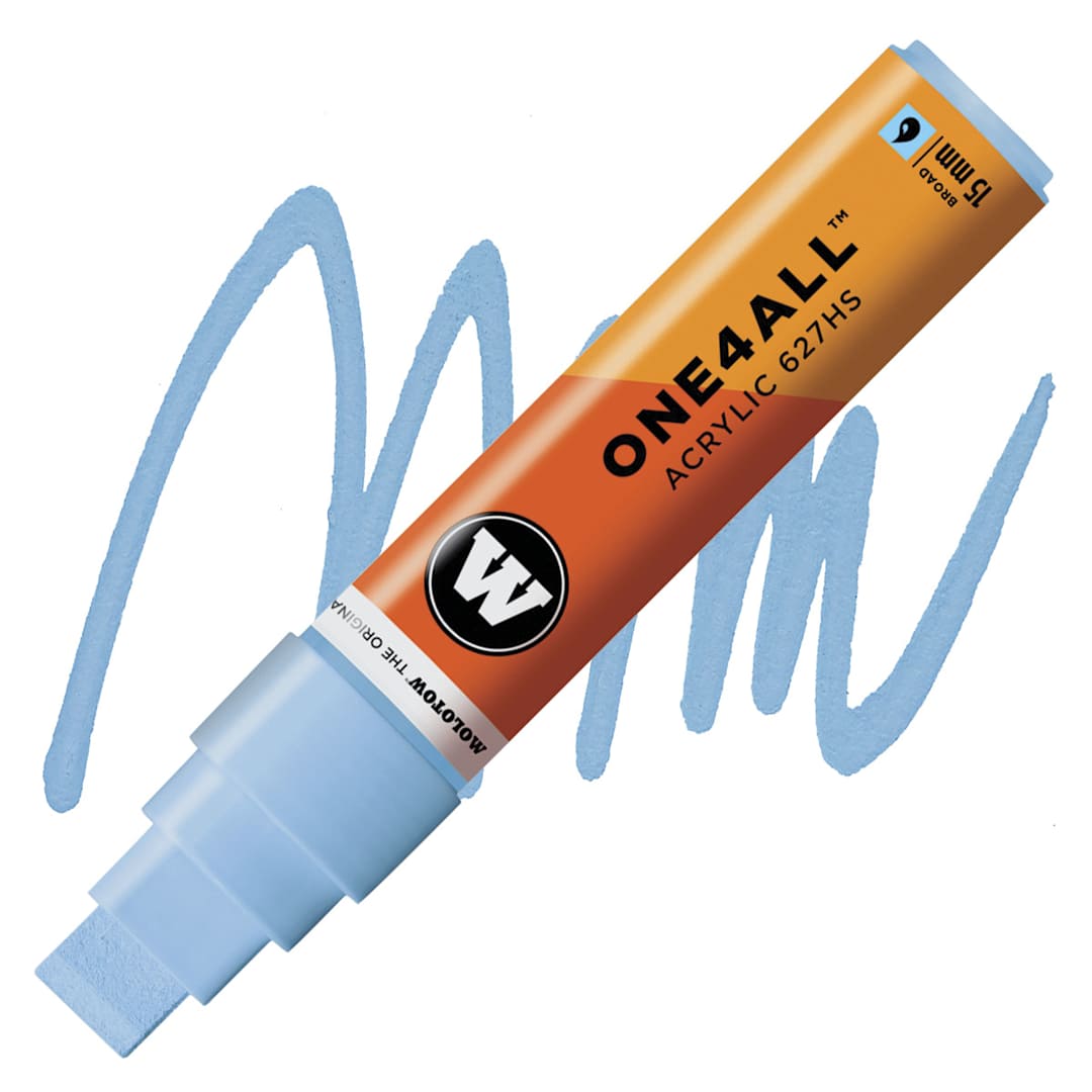 Open in modal - Molotow One4All Acrylic Marker - 15 mm Tip , Ceramic Light Pastel, Square Tip marker and swatch