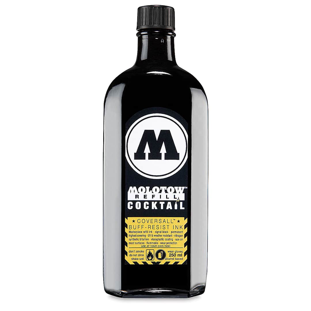Open in modal - Molotow Coversall Ink Refill - 250 ml, Signal Black, Bottle