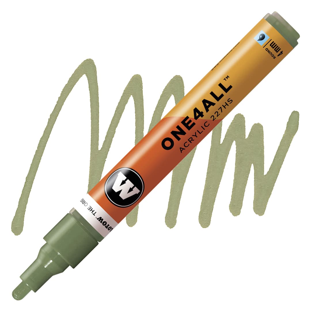 Open in modal - Molotow One4All Acrylic Marker - 4 mm Tip, Amazonas Light marker and swatch