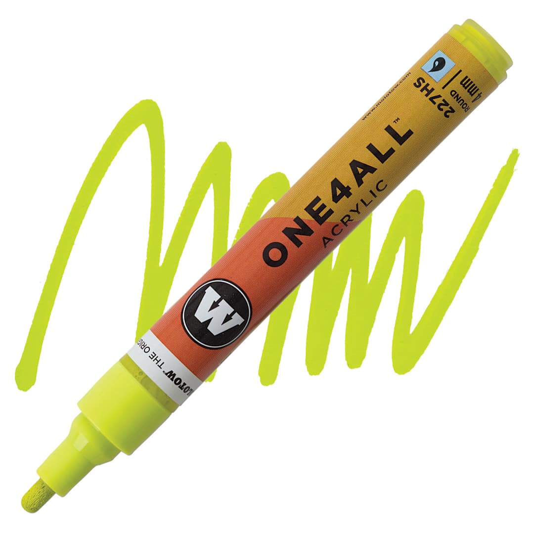 Open in modal - Molotow One4All Acrylic Marker - 4 mm, Poison Green marker and swatch