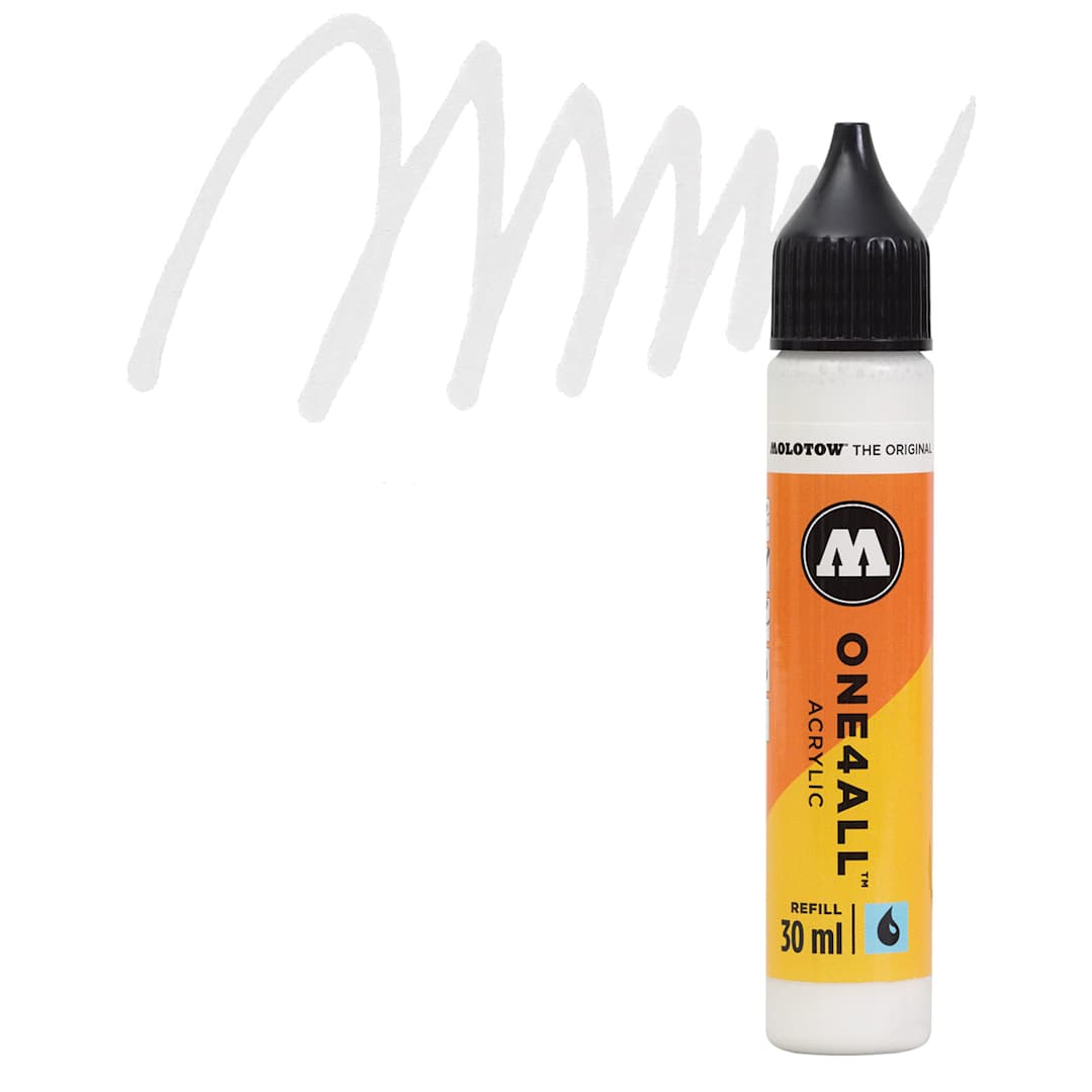 Open in modal - Molotow One4All Acrylic Refill - 30 ml, Signal White and swatch