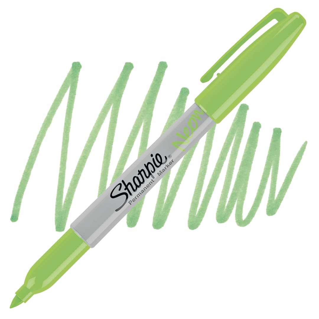 Open in modal - Shinhan Touch Twin Brush Marker - Neon Green marker and swatch