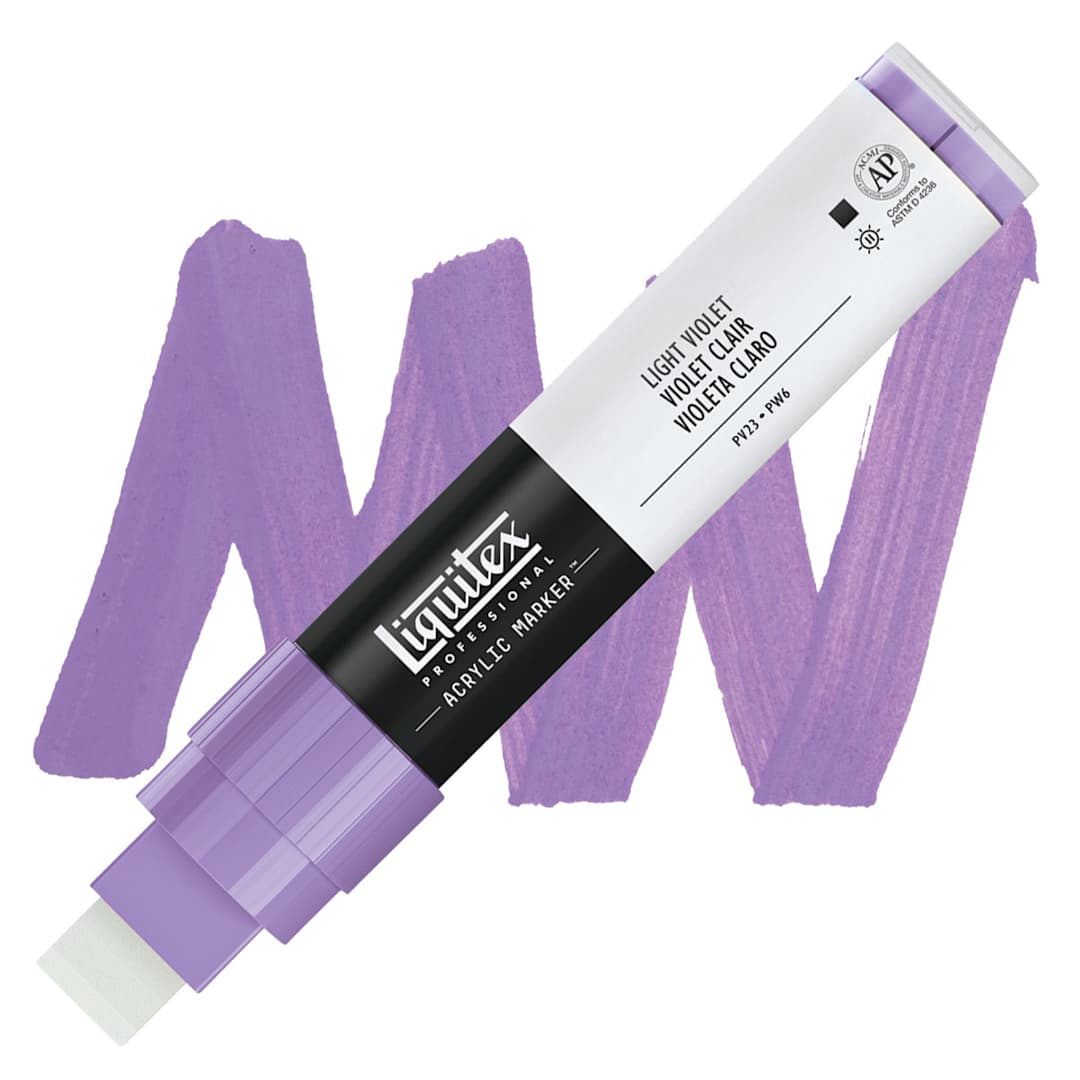 Open in modal - Liquitex Paint Marker - Light Violet, 15mm marker and swatch