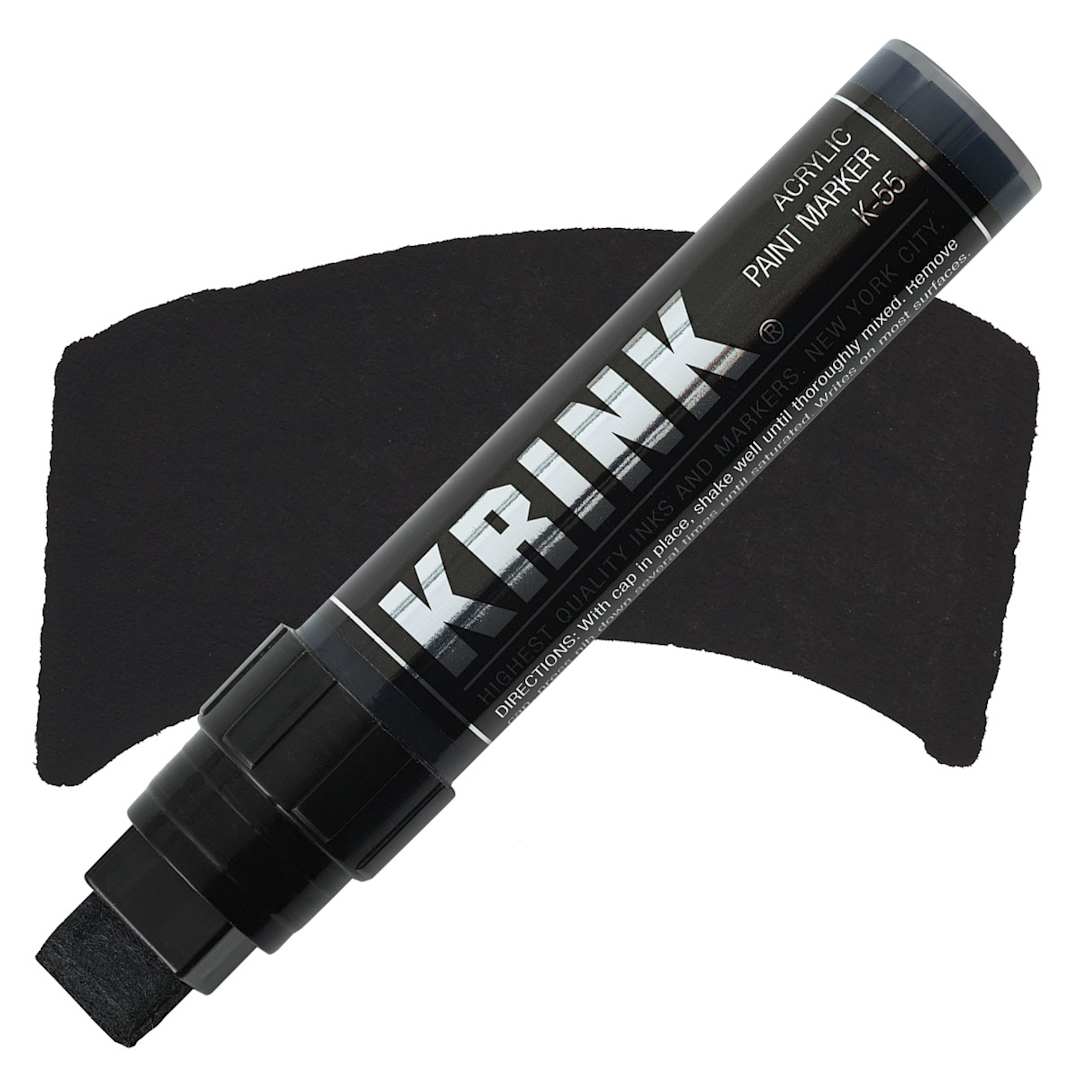 Open in modal - Krink K-55 Paint Marker - Black marker and swatch