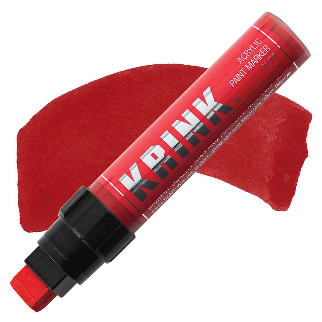 Open in modal - Krink K-55 Paint Marker - Red marker and swatch