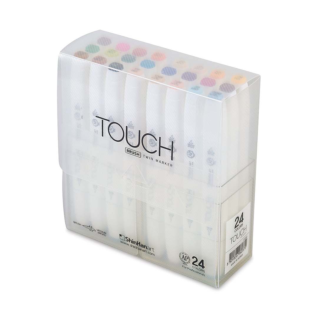 Open in modal - Shinhan Touch Twin Brush Markers - Assorted, Set of 24