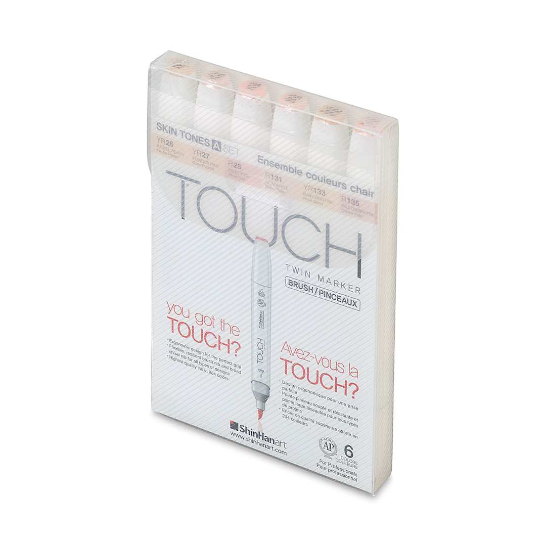 Open in modal - ShinHan Touch Twin Brush Markers - Skin Tones, Set of 6