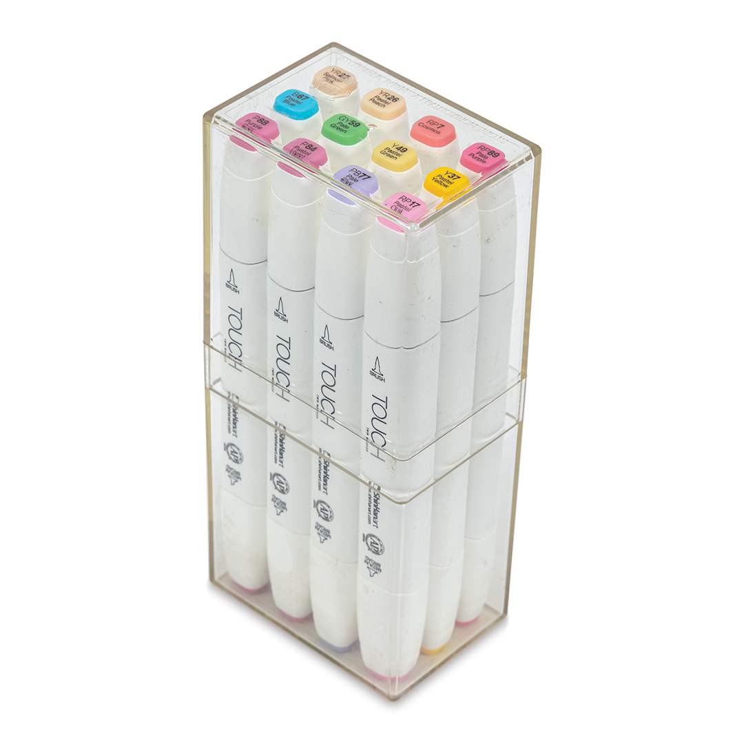 Open in modal - ShinHan Touch Twin Brush Markers - Pastels, Set of 12