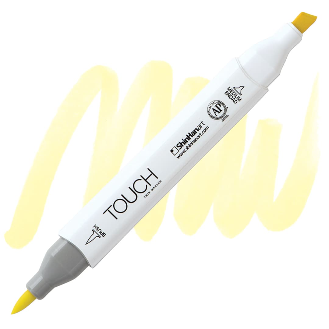 Open in modal - Shinhan Touch Twin Brush Marker - Anise Y164 marker and swatch