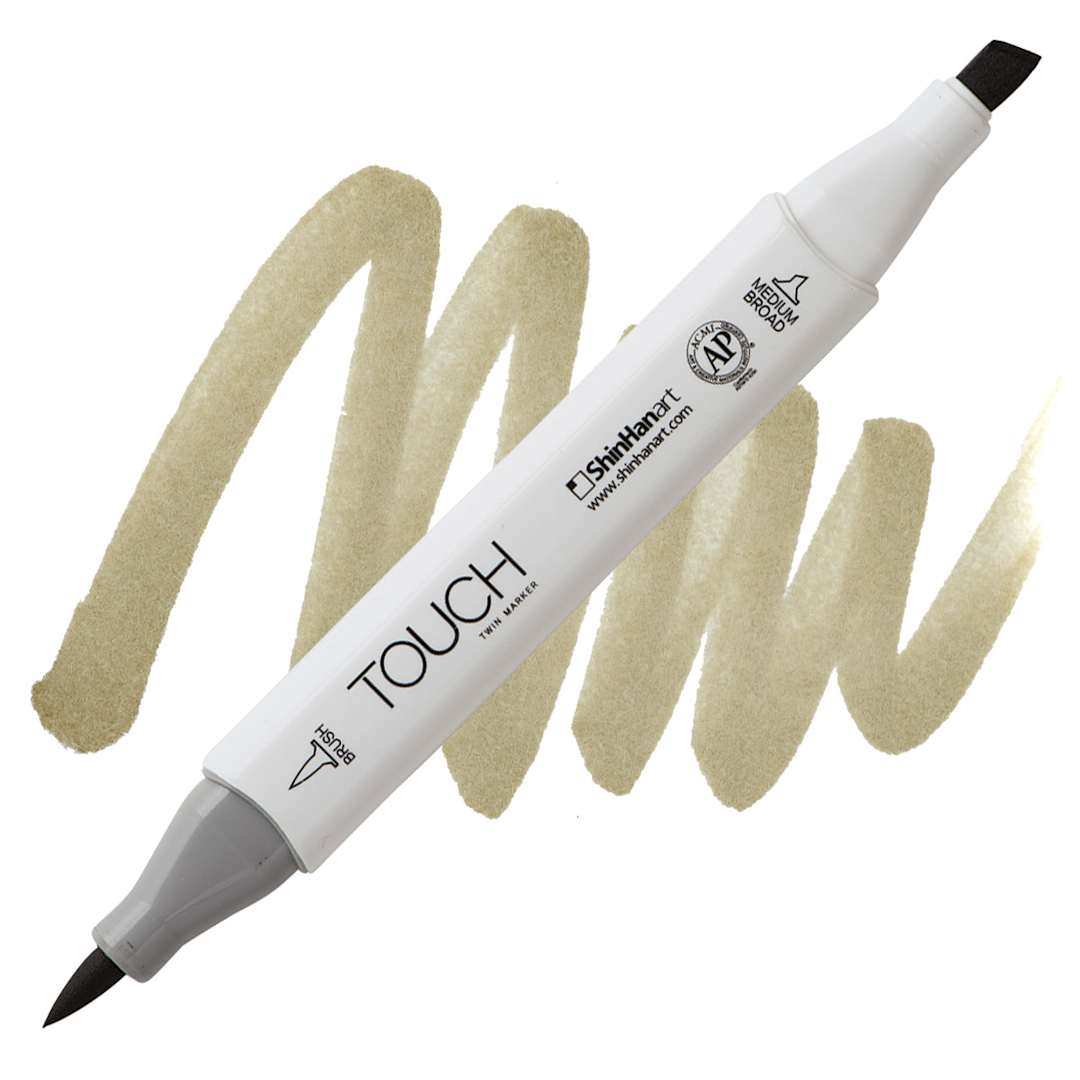 Open in modal - ShinHan Touch Twin Brush Marker - Clay BR116 marker and swatch