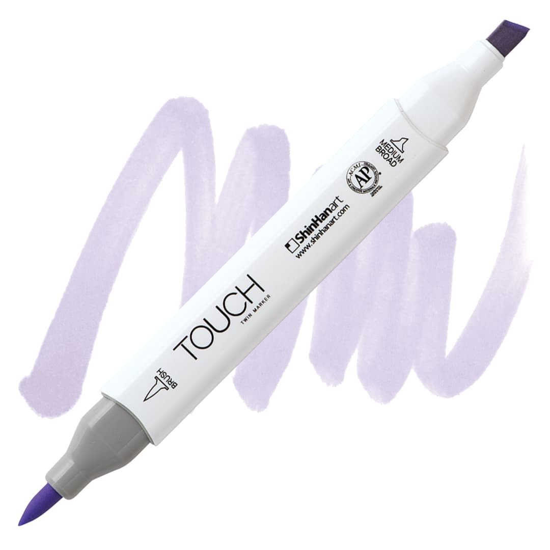 Open in modal - ShinHan Touch Twin Brush Marker - Dark Blue Light PB75 marker and swatch