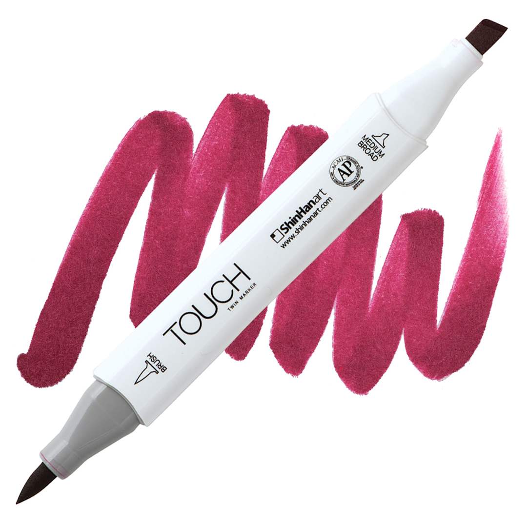Open in modal - Shinhan Touch Twin Brush Marker - Old Red Marker marker and swatch