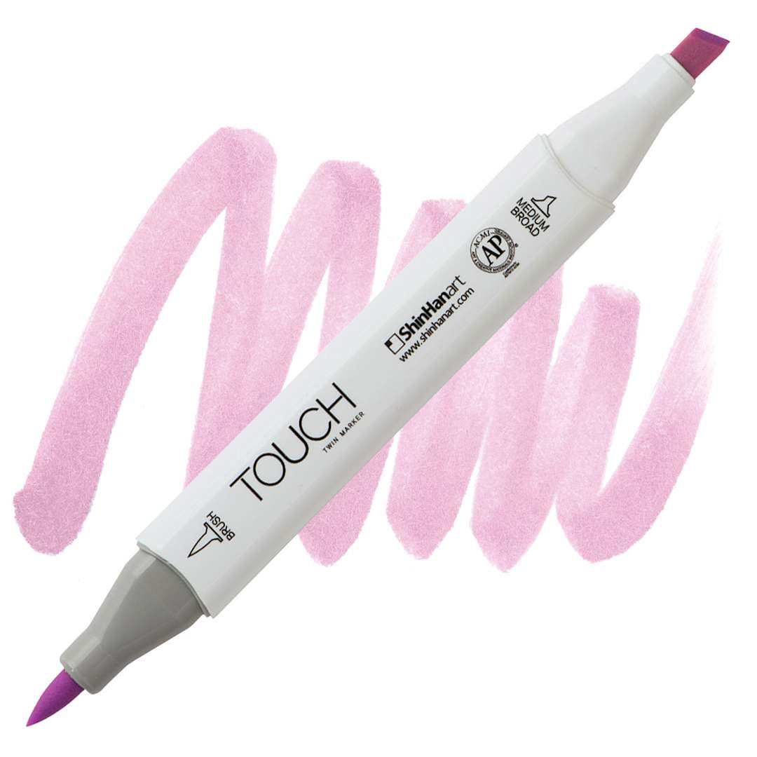 Open in modal - ShinHan Touch Twin Brush Marker - Pale Lilac P147 marker and swatch