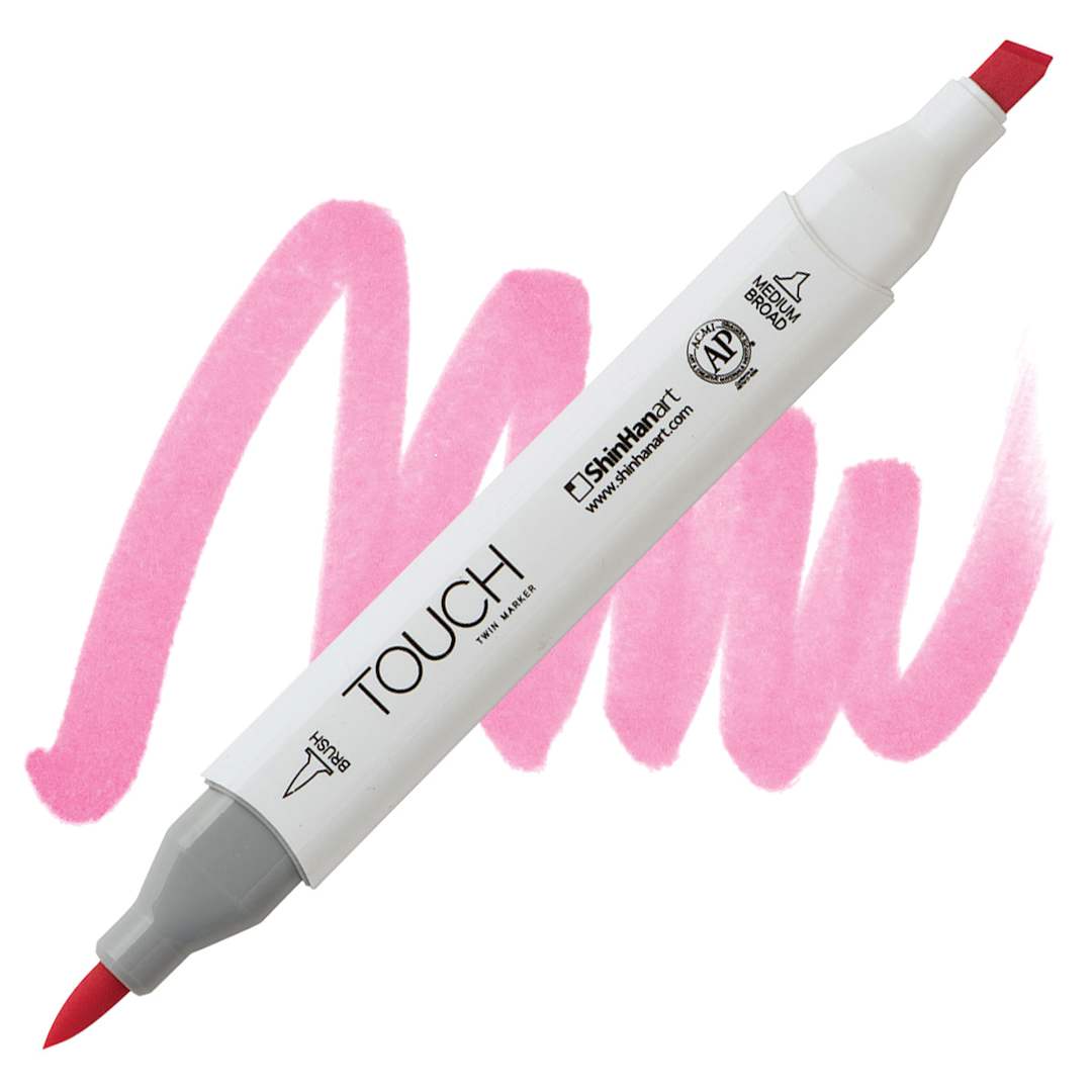 Open in modal - ShinHan Touch Twin Brush Marker - Pale Purple RP89 marker and swatch