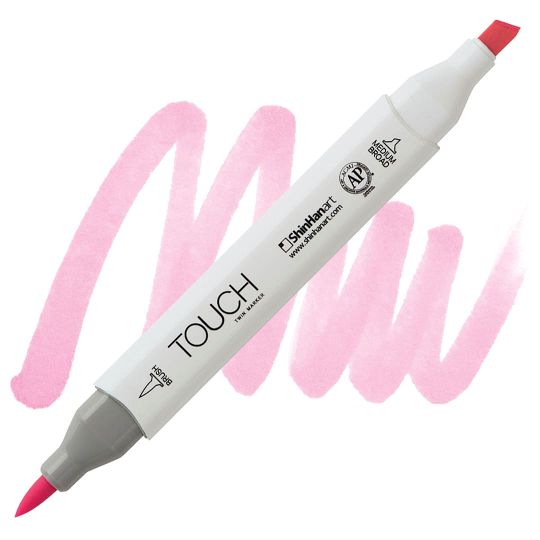 Open in modal - ShinHan Touch Twin Brush Marker - Purple Grey RP88 marker and swatch