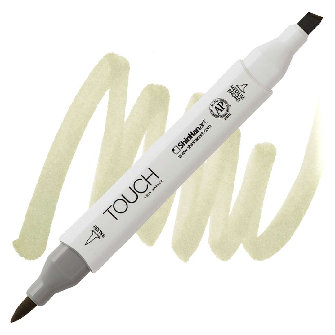 Open in modal - ShinHan Touch Twin Brush Marker - Putty Y169 marker and swatch