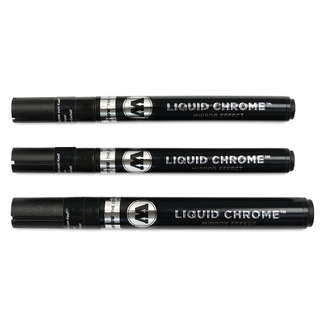 Open in modal - Molotow Liquid Chrome Marker - Assorted, Set of 3, laid out