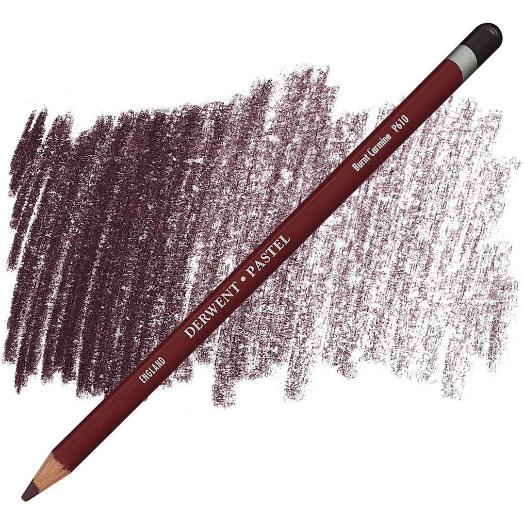 Open in modal - Derwent Pastel Pencil - Burnt Carmine pencil and swatch