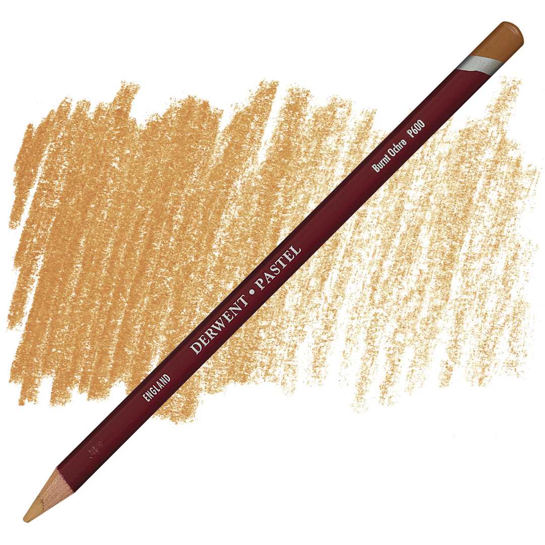 Open in modal - Derwent Pastel Pencil - Burnt Ochre pencil and swatch