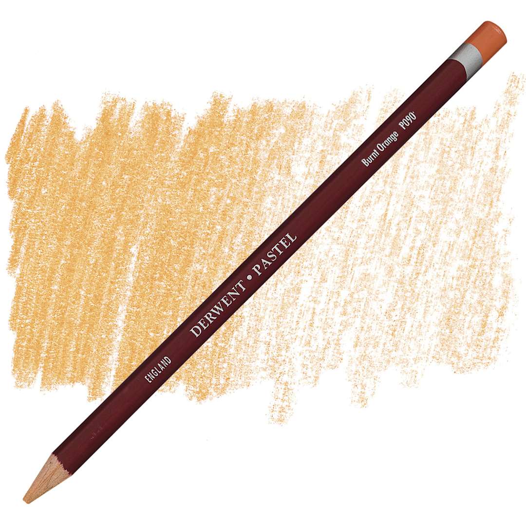 Open in modal - Derwent Pastel Pencil - Burnt Orange pencil and swatch