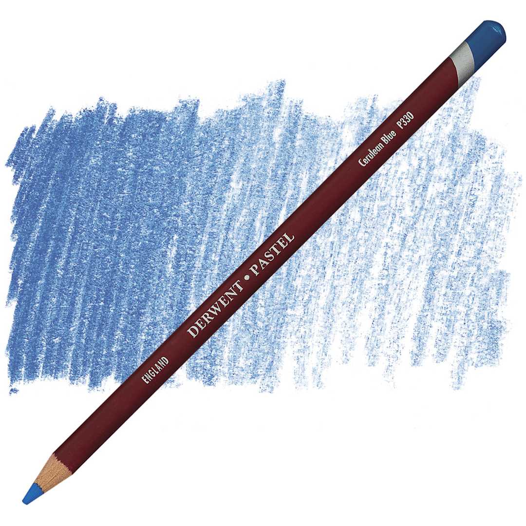 Open in modal - Derwent Pastel Pencil - Cerulean Blue pencil and swatch