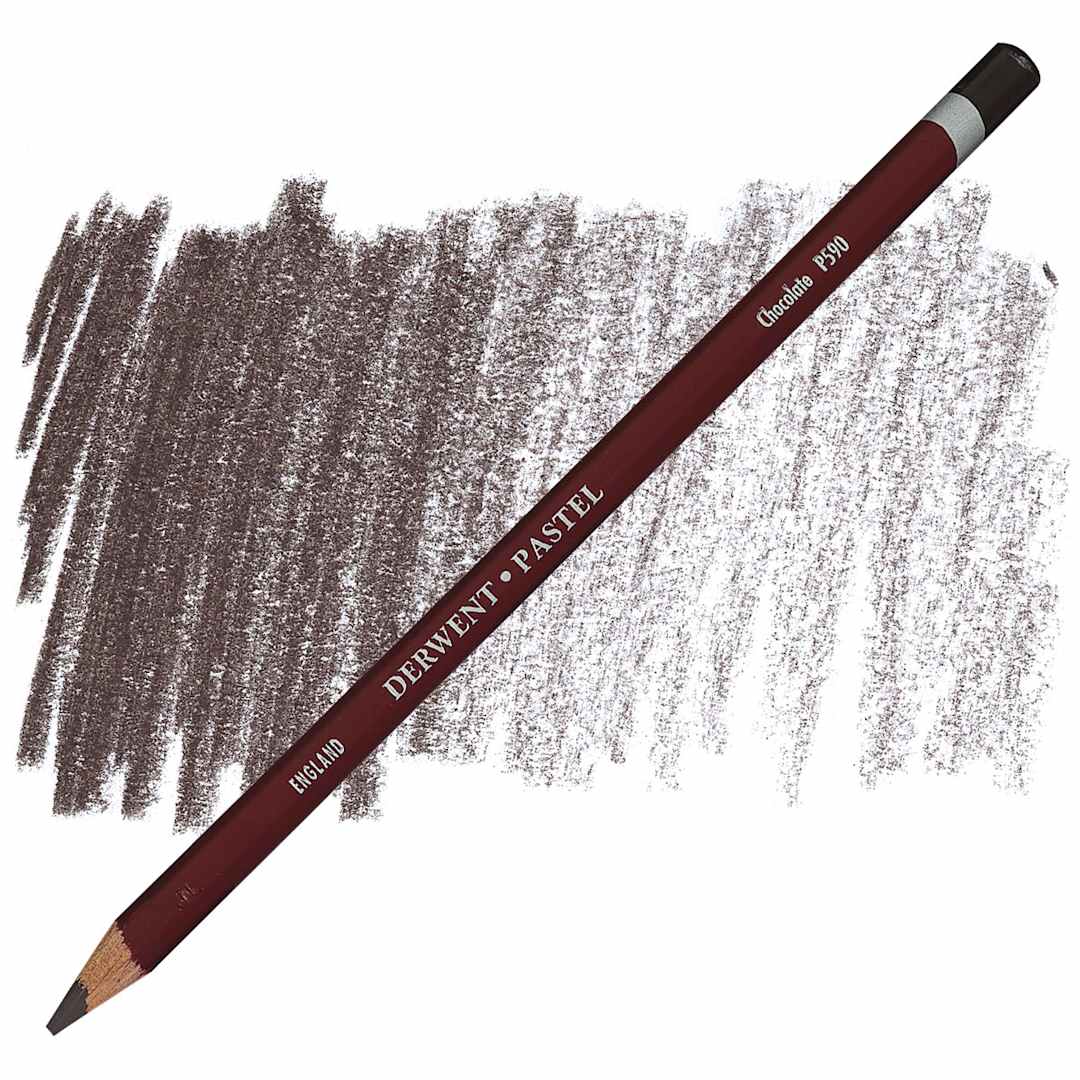 Open in modal - Derwent Pastel Pencil - Chocolate pencil and swatch