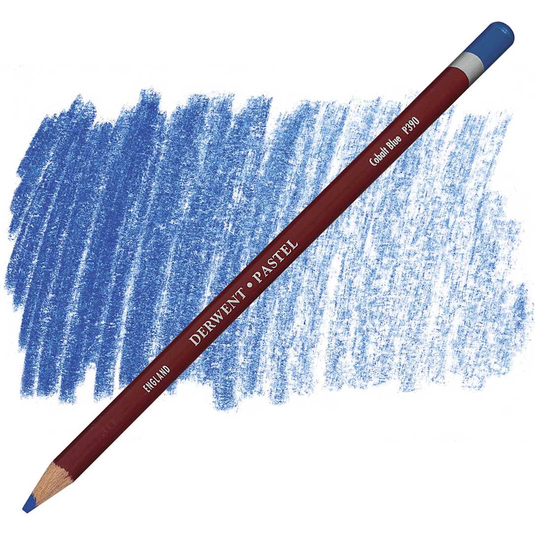 Open in modal - Derwent Pastel Pencil - Cobalt Blue pencil and swatch